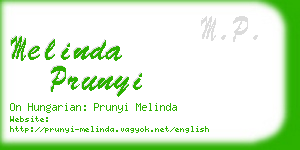 melinda prunyi business card